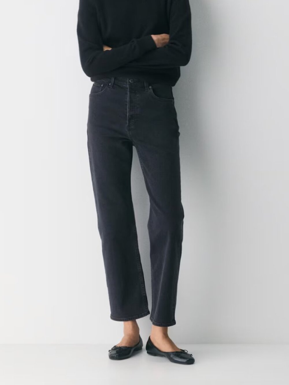 Denim Forum Arlo Hi-Rise Straight Jean - Black, Size 26